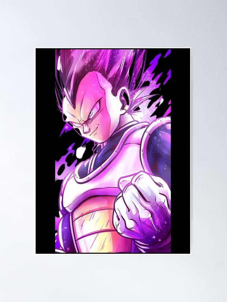 Vegeta Ultra Ego Original Art Poster - Dragon Ball Super Anime Wall Art, DBZ