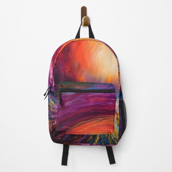 Item preview, Red sunset otherworldly abstract landscape 4 designed and sold by Art by Lilia.