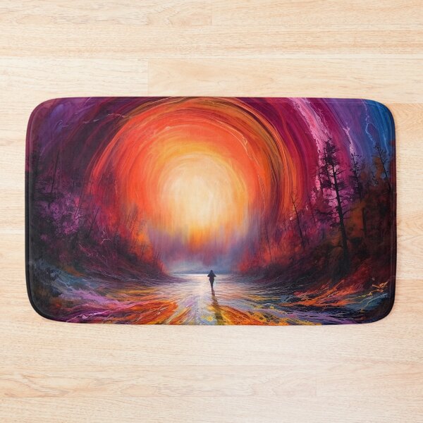 Item preview, Red sunset otherworldly abstract landscape 4 designed and sold by Art by Lilia.