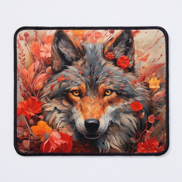 Item preview, Wolf with Flowers #7 | Floral Wolfs designed and sold by Epic Craftroom.