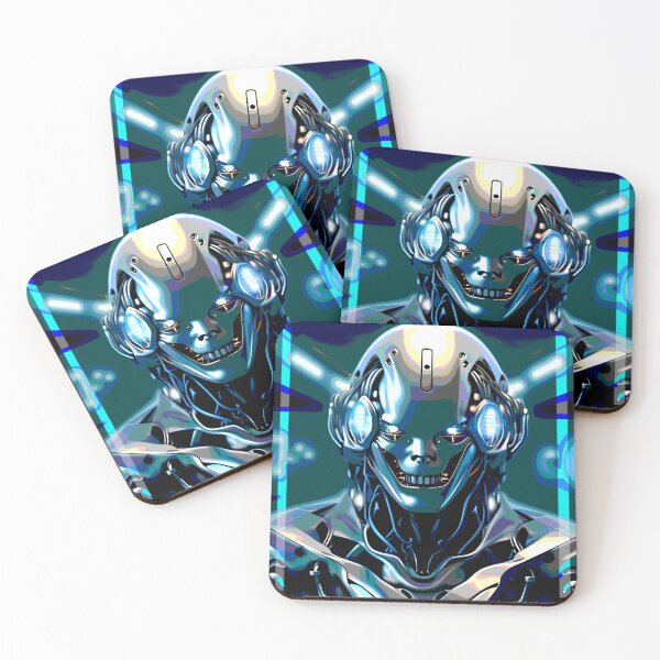 Item preview, blue cyborg 2023 tileartwork designed and sold by tileartwork.