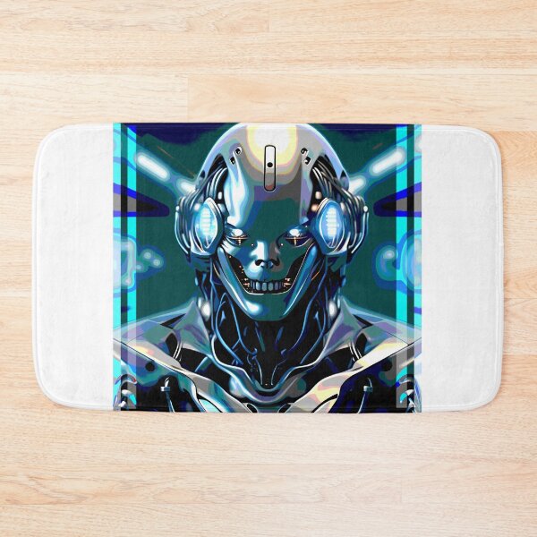 Item preview, blue cyborg 2023 tileartwork designed and sold by tileartwork.