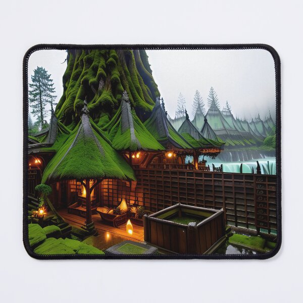 Item preview, A beautiful lush Fairycore Elf forest designed and sold by PixieDustAIArt.