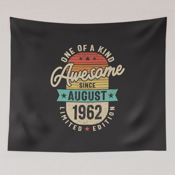 Item preview, Awesome Since August 1962 62nd Birthday designed and sold by cidolopez.