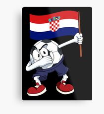 Croatia Dabbing Soccer Ball Metal Print