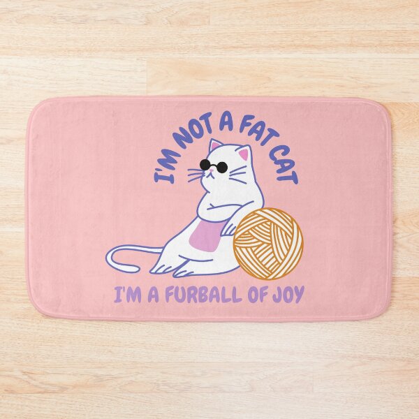 Item preview, Fat Cat: I'm Not A Fat Cat I'm A Furball Of Joy | Cat With Sunglasses designed and sold by TeeraCollection.