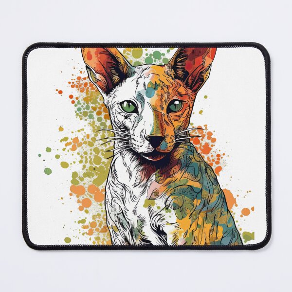 Item preview, Colorful Mixed Media Art of Oriental Shorthair: Feline Expressionism by Creative Artist designed and sold by DooodleGod.