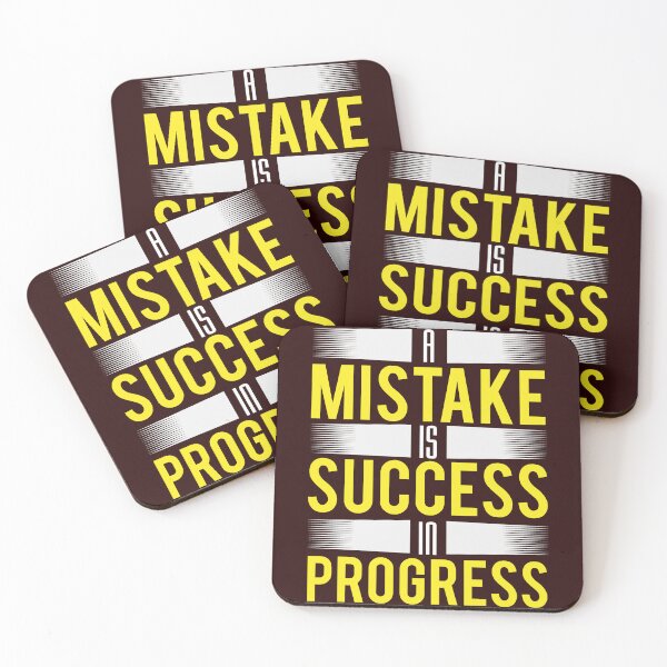 Item preview, A MISTAKE ID SUCCESS IN PROGRESS-Motivational designed and sold by Quirky Gaps.