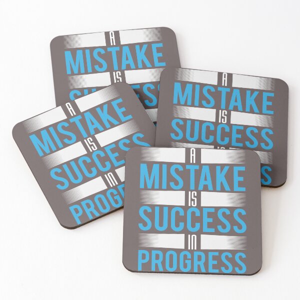 Item preview,  A MISTAKE ID SUCCESS IN PROGRESS-Motivational designed and sold by Quirky Gaps.