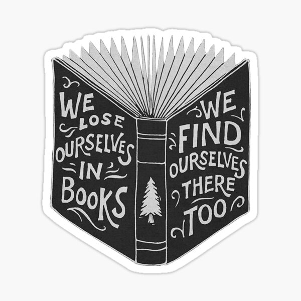 Artikel-Vorschau von Wir verlieren uns in Büchern, Geschenkidee, Geschenk für Buchliebhaber, Lesen, designt und verkauft von HustleArtShop.