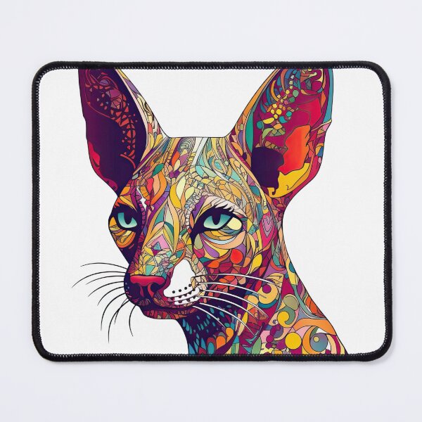 Item preview, Oriental Shorthair and German Pointer-inspired digital art: Hyperrealistic Feline designed and sold by DooodleGod.