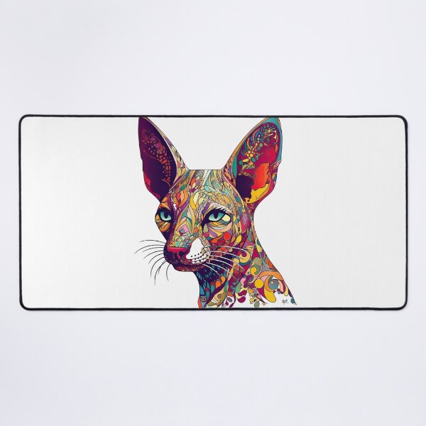 Item preview, Oriental Shorthair and German Pointer-inspired digital art: Hyperrealistic Feline designed and sold by DooodleGod.