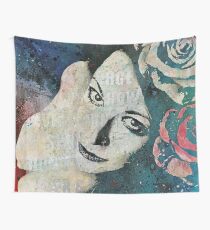 Sick On Sunday (graffiti female portrait, woman with roses) Wall Tapestry