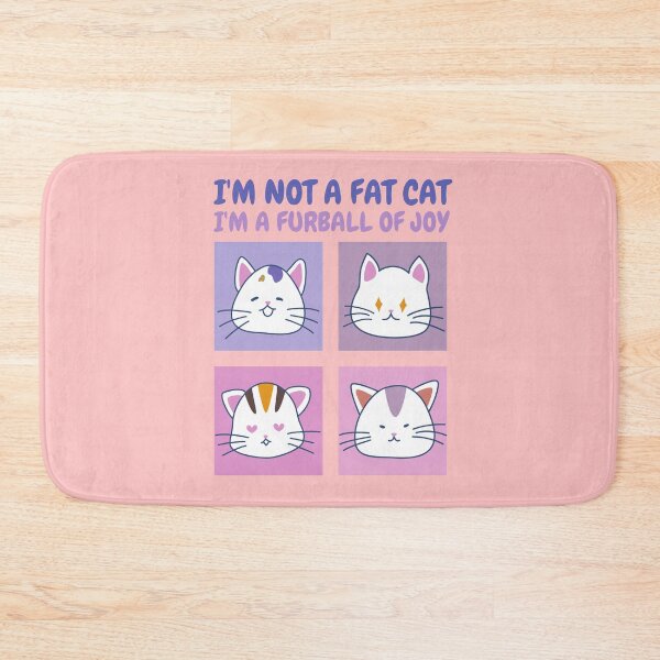 Item preview, Fat Cat: I'm Not A Fat Cat I'm A Furball Of Joy | Cat Faces | Cat Emotion Action designed and sold by TeeraCollection.