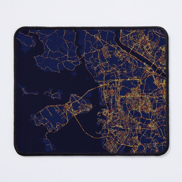 Item preview, Incheon, South Korea Map - City At Night designed and sold by deMAP.