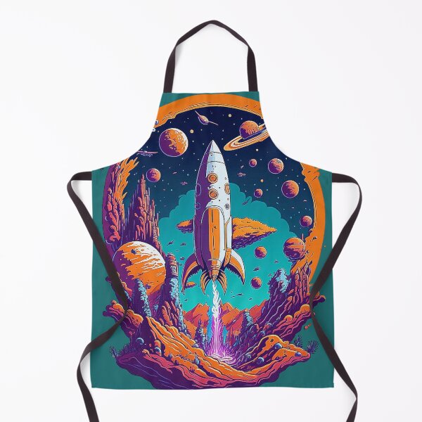 Item preview, Calling Strange Worlds - Retro rocket takes off into the unknown designed and sold by Minpadesign.