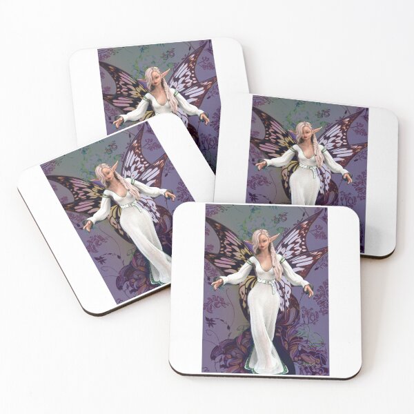 Item preview, Fairy standing in front of floral pattern designed and sold by Fantasyart123.