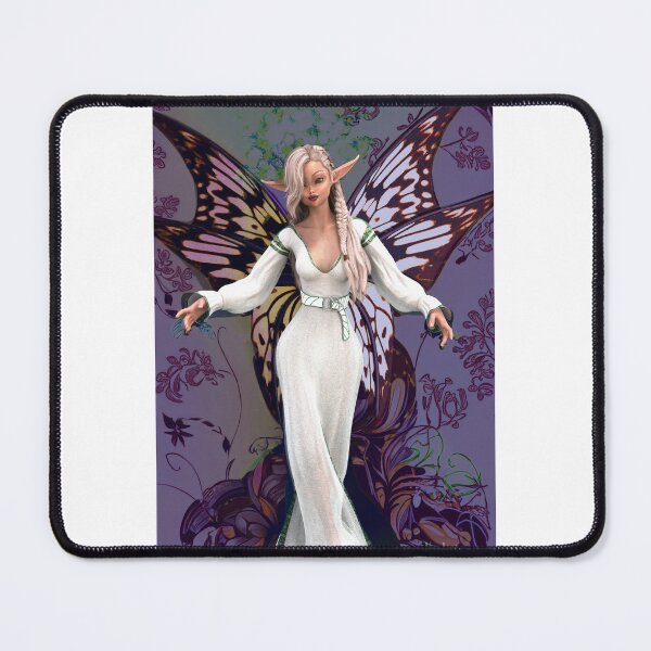 Item preview, Fairy standing in front of floral pattern designed and sold by Fantasyart123.
