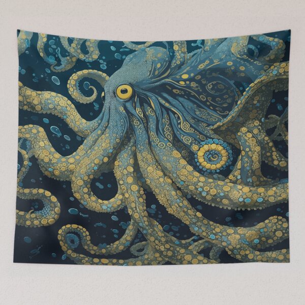 Item preview, Baroque Octopus: Inked Aquatic Art designed and sold by AFUNARTZ.
