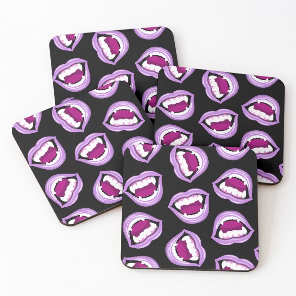 Item preview, vampire teeth - purple on black designed and sold by littlearrow.