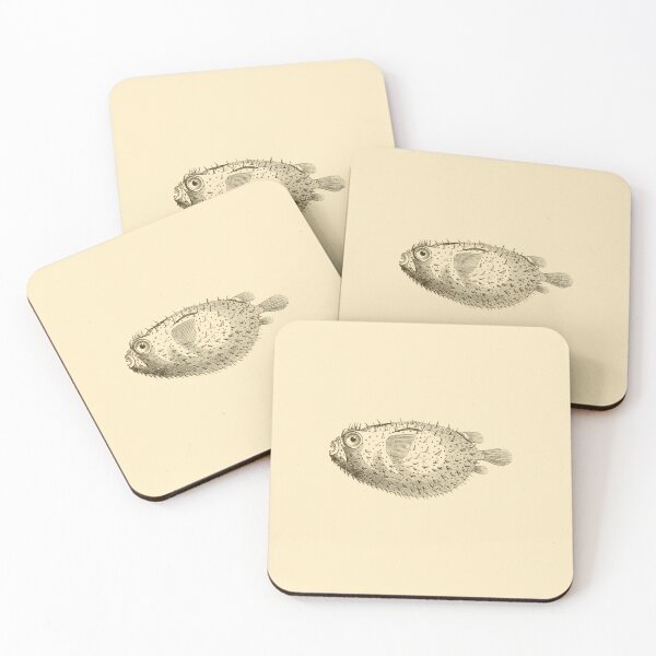 Item preview, Vintage Puffer Fish Illustration designed and sold by gildedfinches.