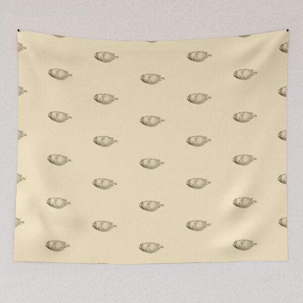 Item preview, Vintage Puffer Fish Illustration designed and sold by gildedfinches.