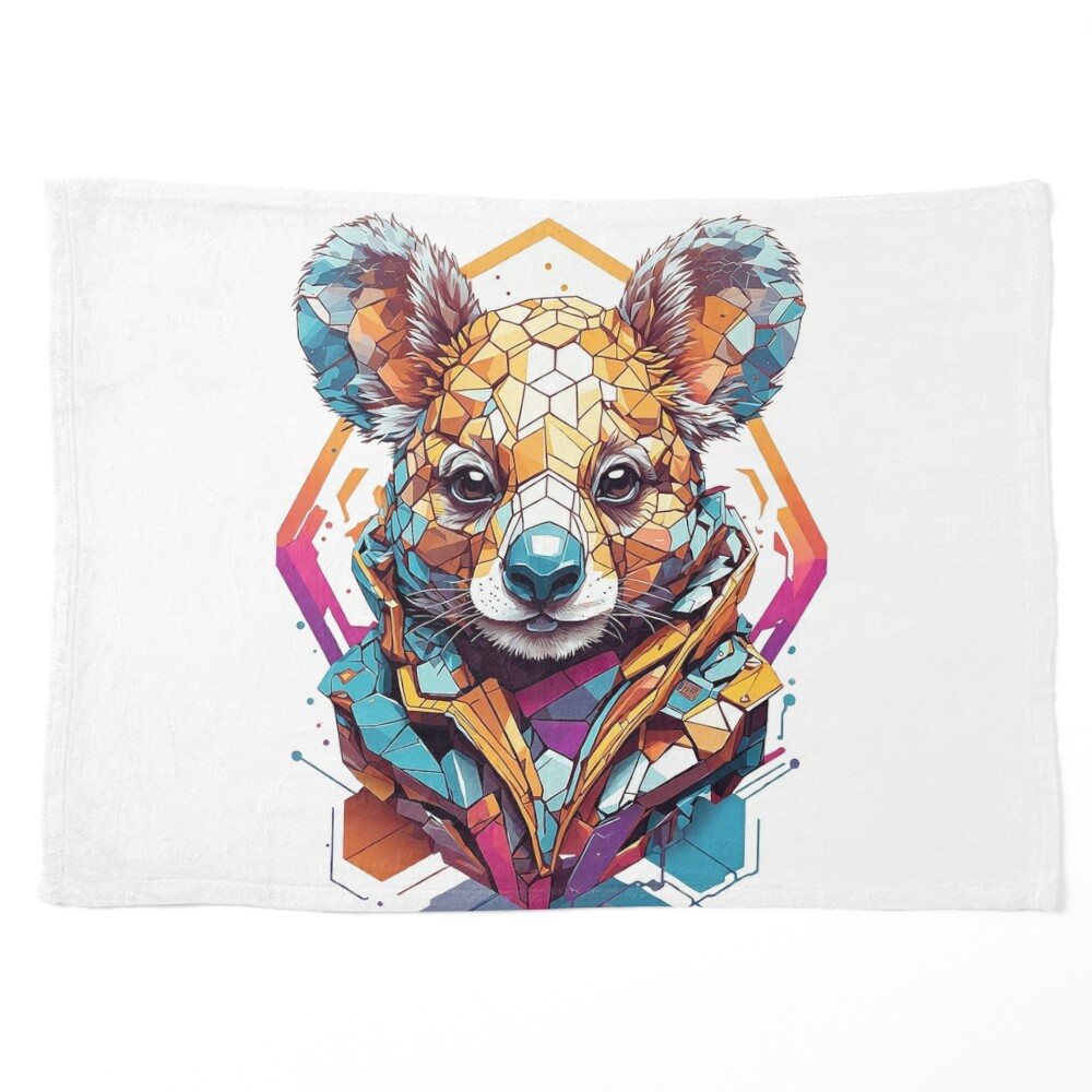 Koala Artwork - Geometric Portrait in Cheerful Colors Poster by  Minpadesign