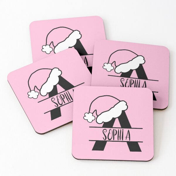 Item preview, Personalized Pink Santa Hat Monogram - Sophia designed and sold by MysticMagpie.