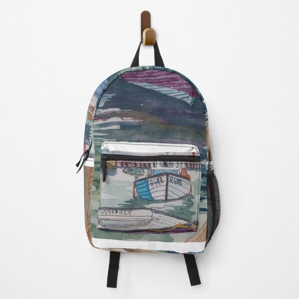 Item preview, Boats in Folkestone Harbor designed and sold by Justin Turney Art.