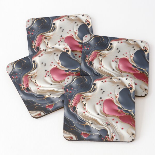 Item preview, Nightfall Elegance: A Symphony of Cream, Navy, Red, and Gold designed and sold by OurBarcode.