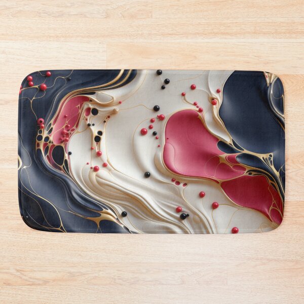Item preview, Nightfall Elegance: A Symphony of Cream, Navy, Red, and Gold designed and sold by OurBarcode.