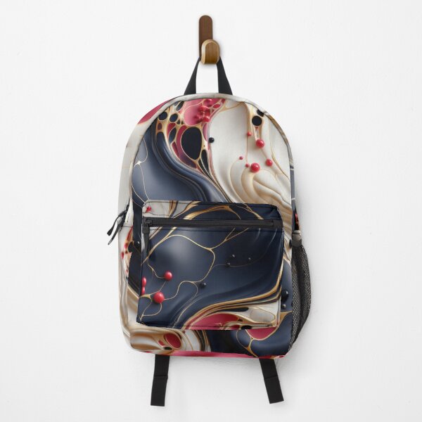 Item preview, Nightfall Elegance: A Symphony of Cream, Navy, Red, and Gold designed and sold by OurBarcode.