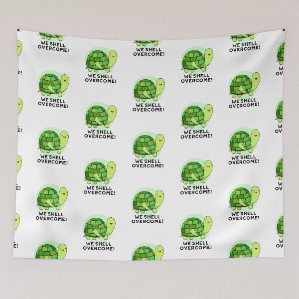 Item preview, We Shell Overcome Funny Tortoise Puns  designed and sold by punnybone.