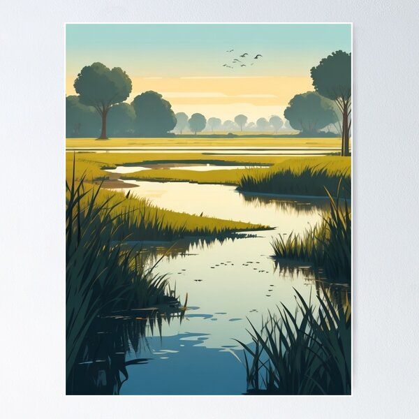 Item preview, The Quiet Marshland designed and sold by Z-U-Art.