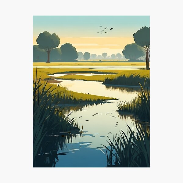 Item preview, The Quiet Marshland designed and sold by Z-U-Art.