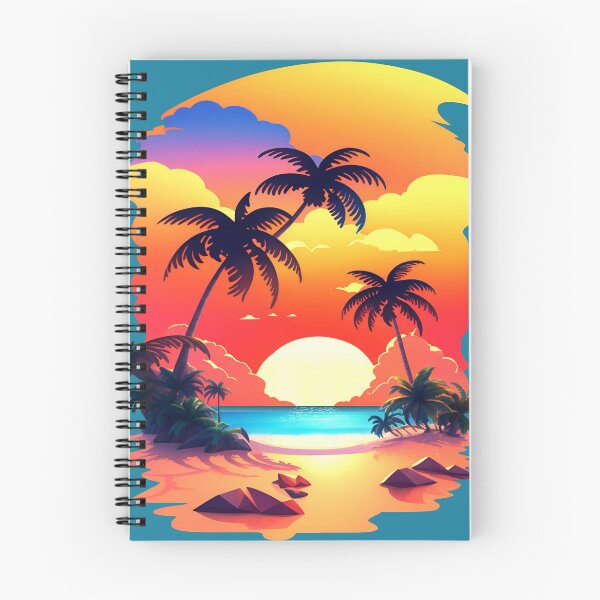 Item preview, Tropical Sunset - Graphic by BabeMonetArt designed and sold by MoxyMermaid.