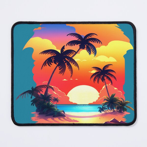Item preview, Tropical Sunset - Graphic by BabeMonetArt designed and sold by MoxyMermaid.