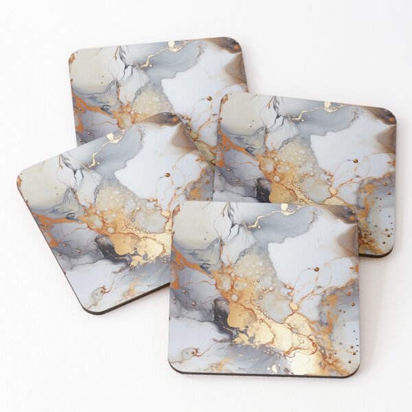 Item preview, Gilded Marble I: A Luxurious Fusion of Texture and Gold designed and sold by OurBarcode.