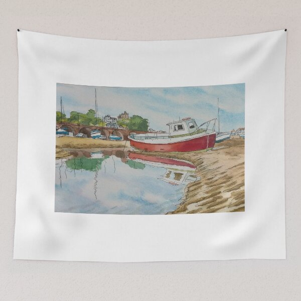 Item preview, Fishing boat resting on the sand designed and sold by Justin Turney Art.