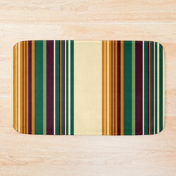 Item preview, Retro Green Beige Orange Brown Vertical Stripes Pattern designed and sold by Sturdust.
