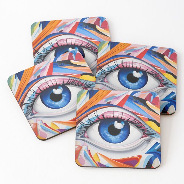 Item preview, Colorful Eye Print: Bold Structural Design designed and sold by ShopWilPrints.