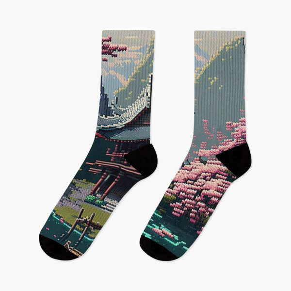 Item preview, Temple in Japan in pixel art designed and sold by AI-G-I-.