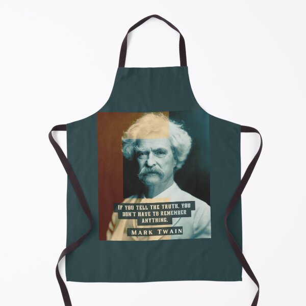 Item preview, Mark Twain portrait and quote: “If you tell the truth you don't have to remember anything,” designed and sold by artbleed.