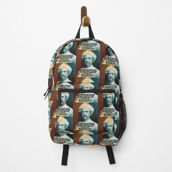 Item preview, Mark Twain portrait and quote: “If you tell the truth you don't have to remember anything,” designed and sold by artbleed.