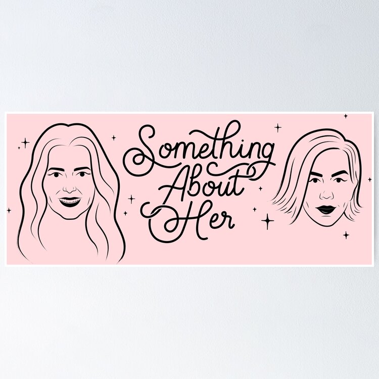Something About Her - Black  Sticker