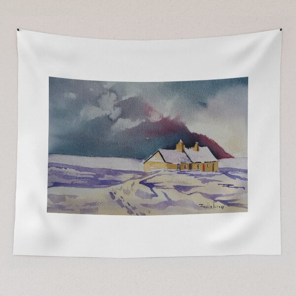 Item preview, Houses in the snow designed and sold by Justin Turney Art.
