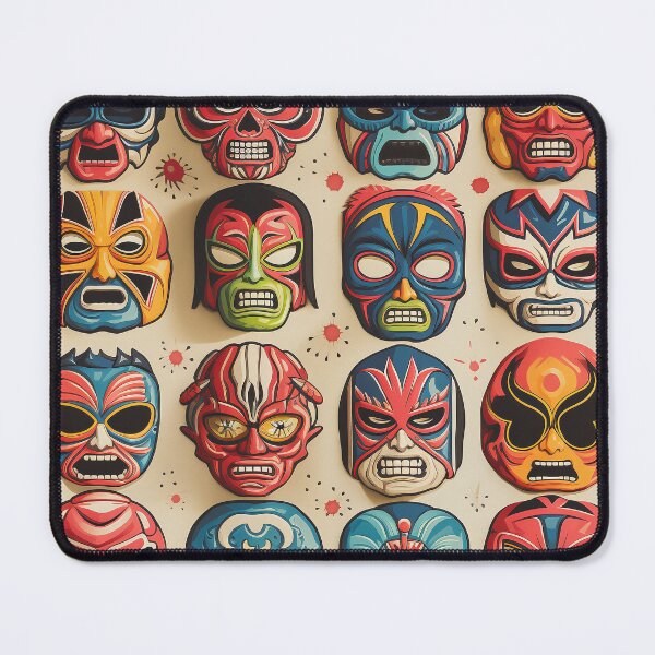 Aperçu de l'œuvre Mask-a-rade des Luchadors créée et vendue par ARTificialNsite.