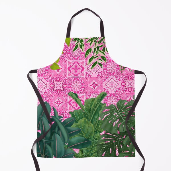 Item preview, Cute Pink Tiles And Plants designed and sold by Ana Moguš.