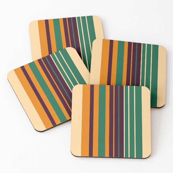 Item preview, Beige Green Orange Brown Retro Vertical Stripes Pattern designed and sold by Sturdust.