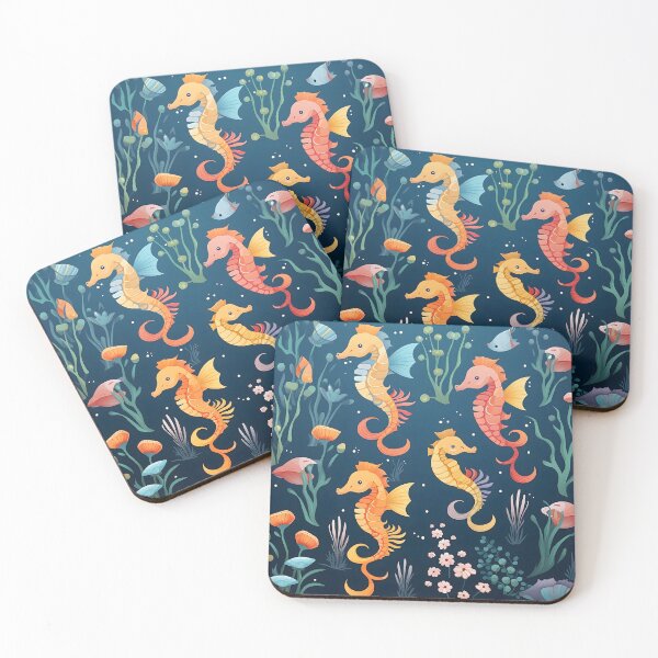 Item preview, Adorable Seahorse Ocean Pattern Graphic Design designed and sold by imaginariumlab.